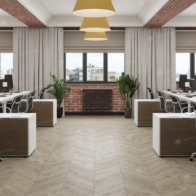 Кварц-виниловая плитка SPC Alpine Floor Chevron Дуб Карите ECO 18-11 (1,6764 м2). Фотографии, цена, характеристики