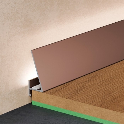 Плинтус Pro Design Corner 570 Анодированный Коньяк 2600 мм. Фотографии, цена, характеристики