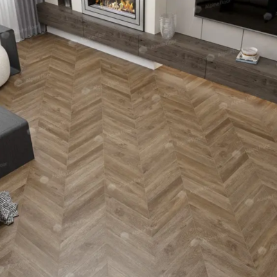 Кварц-виниловая плитка SPC Alpine Floor Chevron Дуб Макадамия ECO 18-5 (1,6764 м2). Фотографии, цена, характеристики