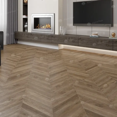 Кварц-виниловая плитка SPC Alpine Floor Chevron Дуб Макадамия ECO 18-5 (1,6764 м2). Фотографии, цена, характеристики