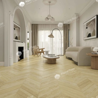 Кварц-виниловая плитка SPC Alpine Floor Chevron Дуб Ваниль Селект ECO 18-2 (1,6764 м2). Фотографии, цена, характеристики
