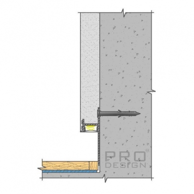 Плинтус скрытого монтажа PRO DESIGN TENEVOY 7209 2700 мм. RAL 9005 Чёрный Муар. Фотографии, цена, характеристики