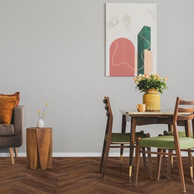 Кварц-виниловая плитка LVT (клеевая) MYSTEP  AQUA Ёлка  2,5  Орех Неро MSAG01 (3,48 м2). Фотографии, цена, характеристики