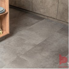 Кварц-виниловая плитка SPC Vinilam Ceramo Stone Цемент Стальной (2,209 м2)