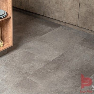 Купить SPC плитка Vinilam Ceramo Stone Цемент Стальной (2,209 м2). Фотографии, цена, характеристики