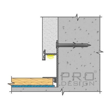 Купить Плинтус PRO DESIGN 7067 MINI 2700 мм. Анодированный. Фотографии, цена, характеристики