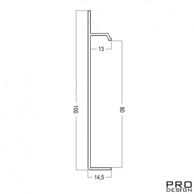 Купить Плинтус скрытого монтажа PRO DESIGN 235 UNIVERSALE 2700 мм. RAL 9005 Черный. Фотографии, цена, характеристики