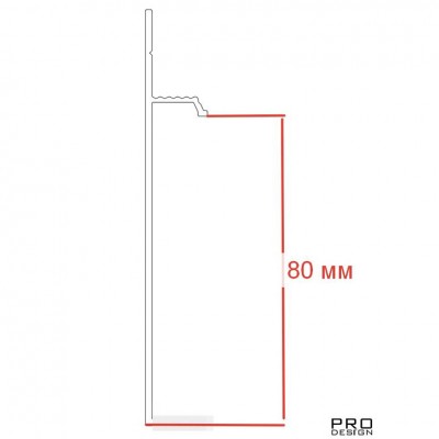 Купить Плинтус скрытого монтажа PRO DESIGN 323 2700 мм. Анодированный. Фотографии, цена, характеристики