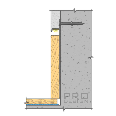 Купить Плинтус скрытого монтажа PRO DESIGN 323 2700 мм. Анодированный. Фотографии, цена, характеристики