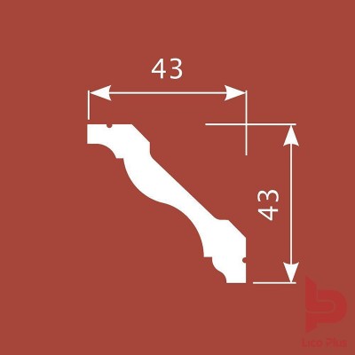 Купить Карниз Cosca К017, 43х43, 2000мм. Фотографии, цена, характеристики