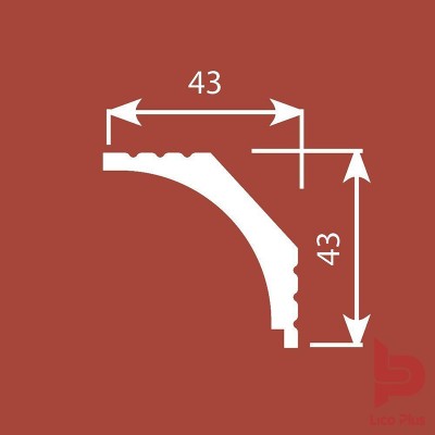 Купить Карниз Cosca К016, 43х43, 2000мм. Фотографии, цена, характеристики