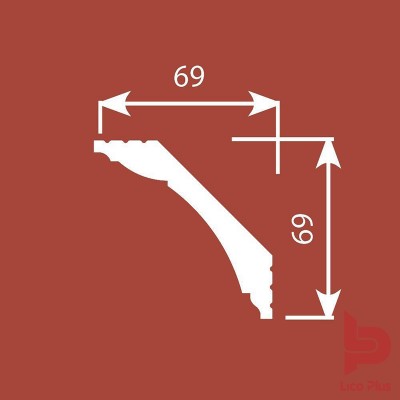 Купить Карниз Cosca К014, 69х69, 2000мм. Фотографии, цена, характеристики