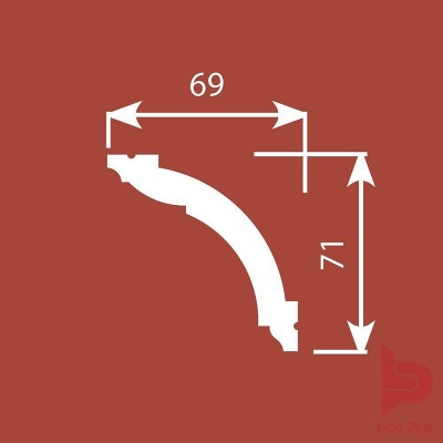 Купить Карниз Cosca К005, 71х69, 2000мм. Фотографии, цена, характеристики